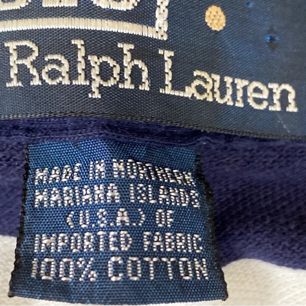 Polo by Ralph Lauren Navy Blue White Striped XXL Coastal Americana Preppy Shirt